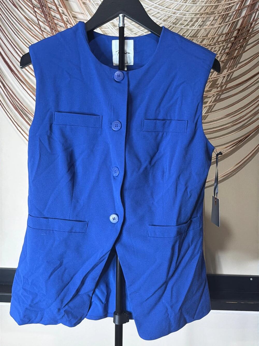 Takara blue vest waste coat NWT S 3371 blue